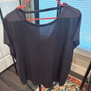 LOFT Grey Tee w/Cut Out Back